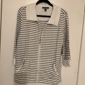 NWT (Karen Scott) Woman’s FT SPORT Striped jacket jacket size L